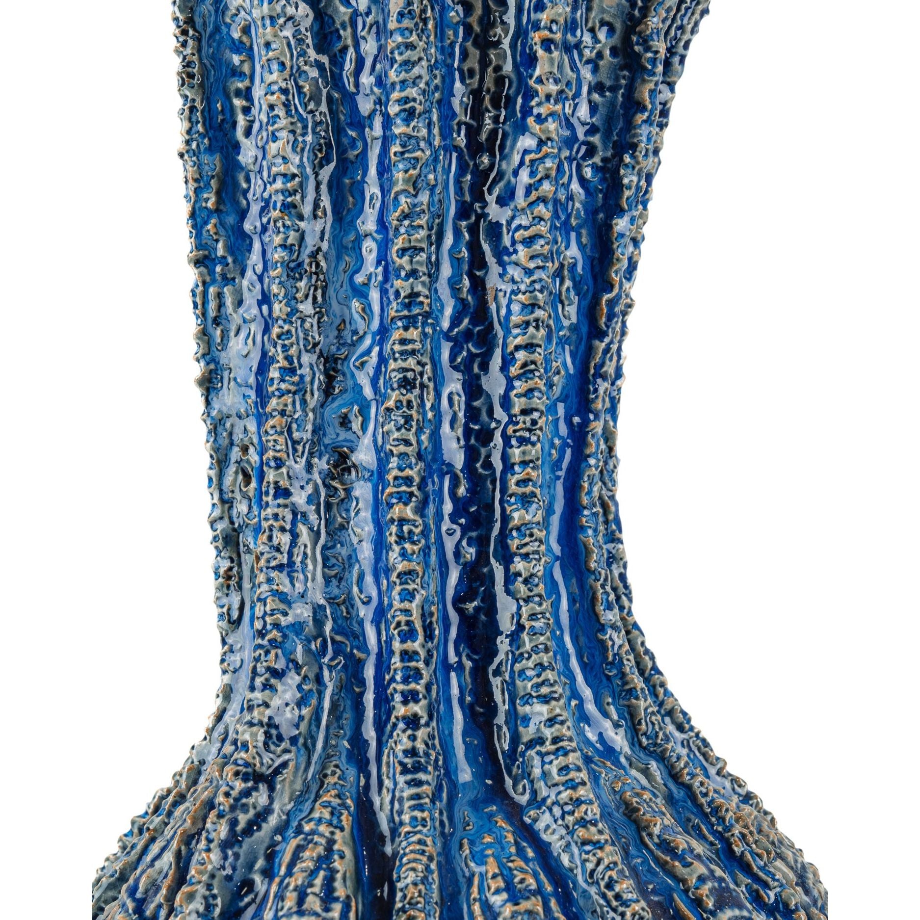 Currey and Company - 1200-1048 - Vase - Folios Vase - Reactive Dark Blue