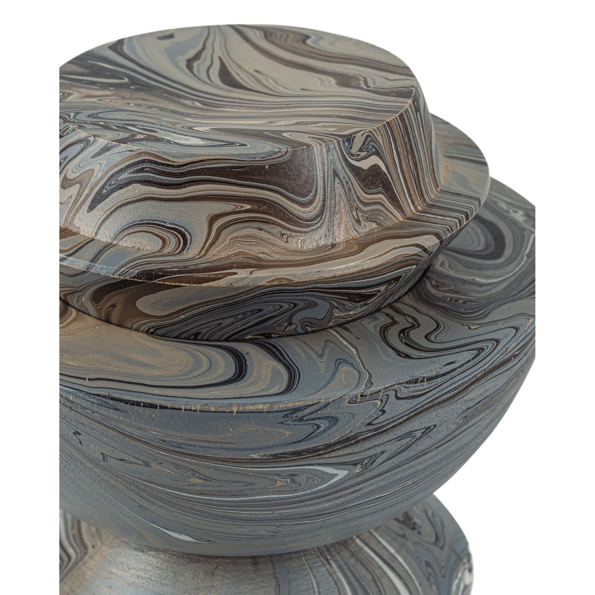 Currey and Company - 1200-1049 - Box Set of 3 - Marbleized - Marbleized Gray