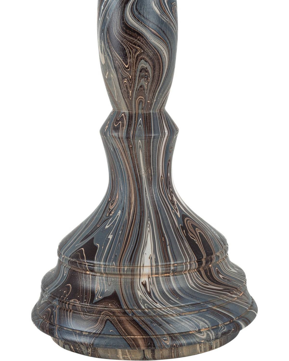 Currey and Company 1200-1051 Marbleized Turret Box in Marbleized Brown