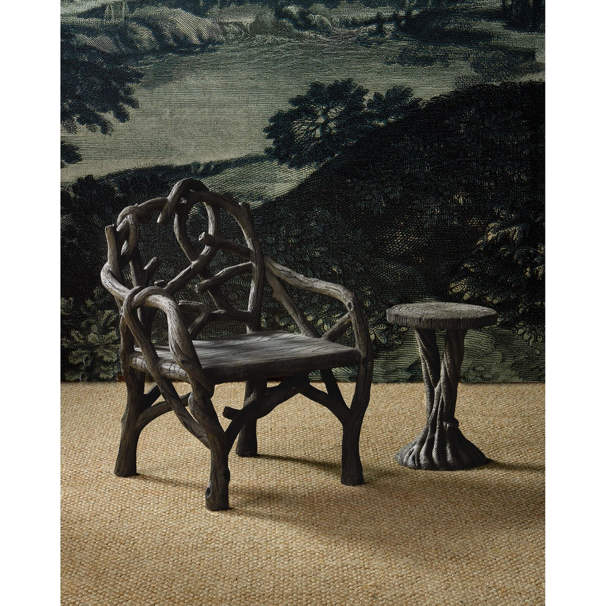 Currey and Company - 2000-0046 - Table d'appoint - Dunmore - Charbon de Bois