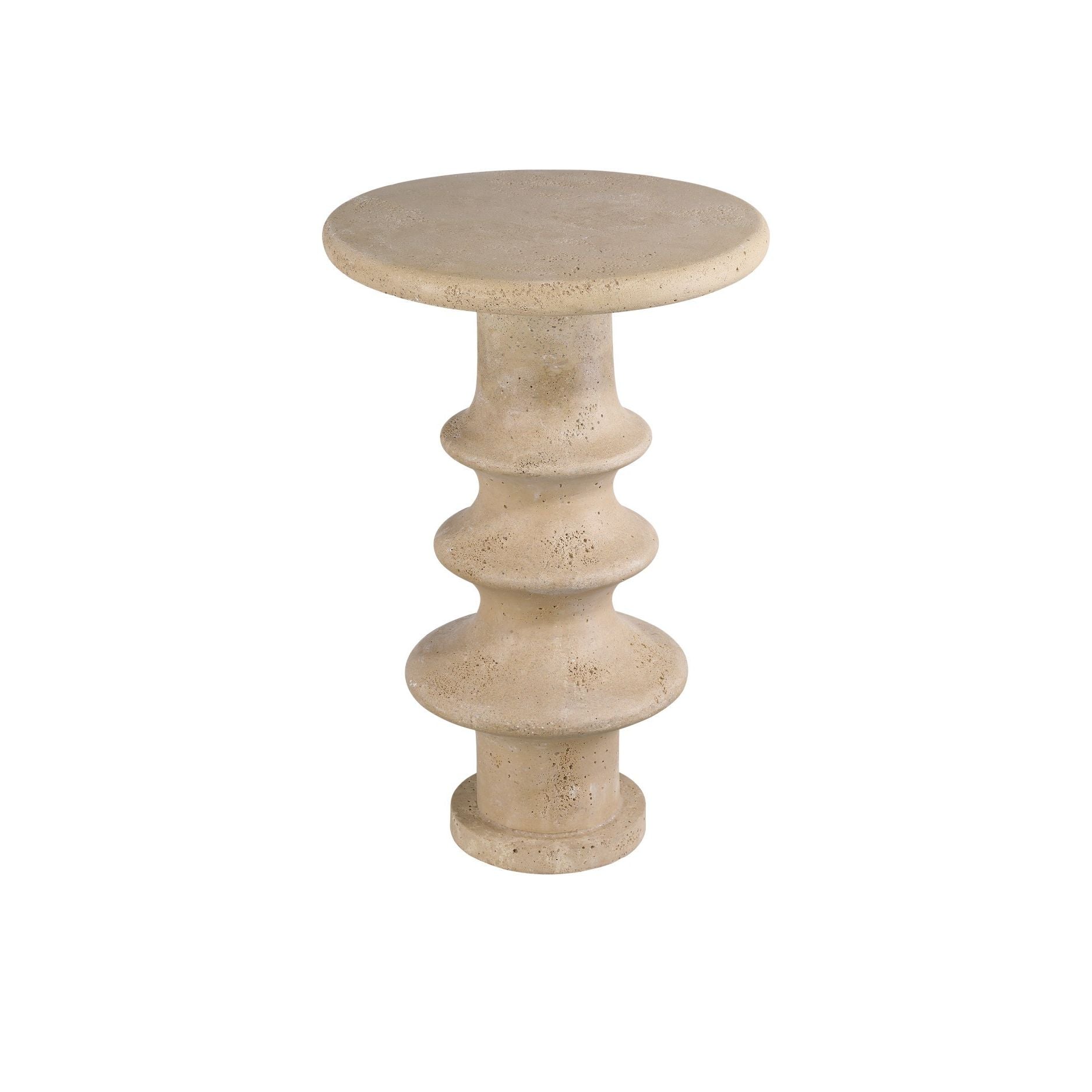 Currey and Company - 3000-0321 - Table d'appoint - Table d'appoint Rollins - Beige
