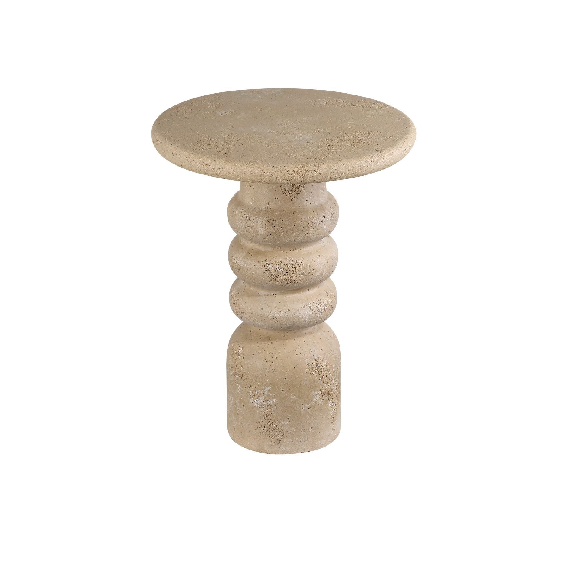 Currey and Company - 3000-0322 - Table d'appoint - Table d'appoint Rocco - Beige