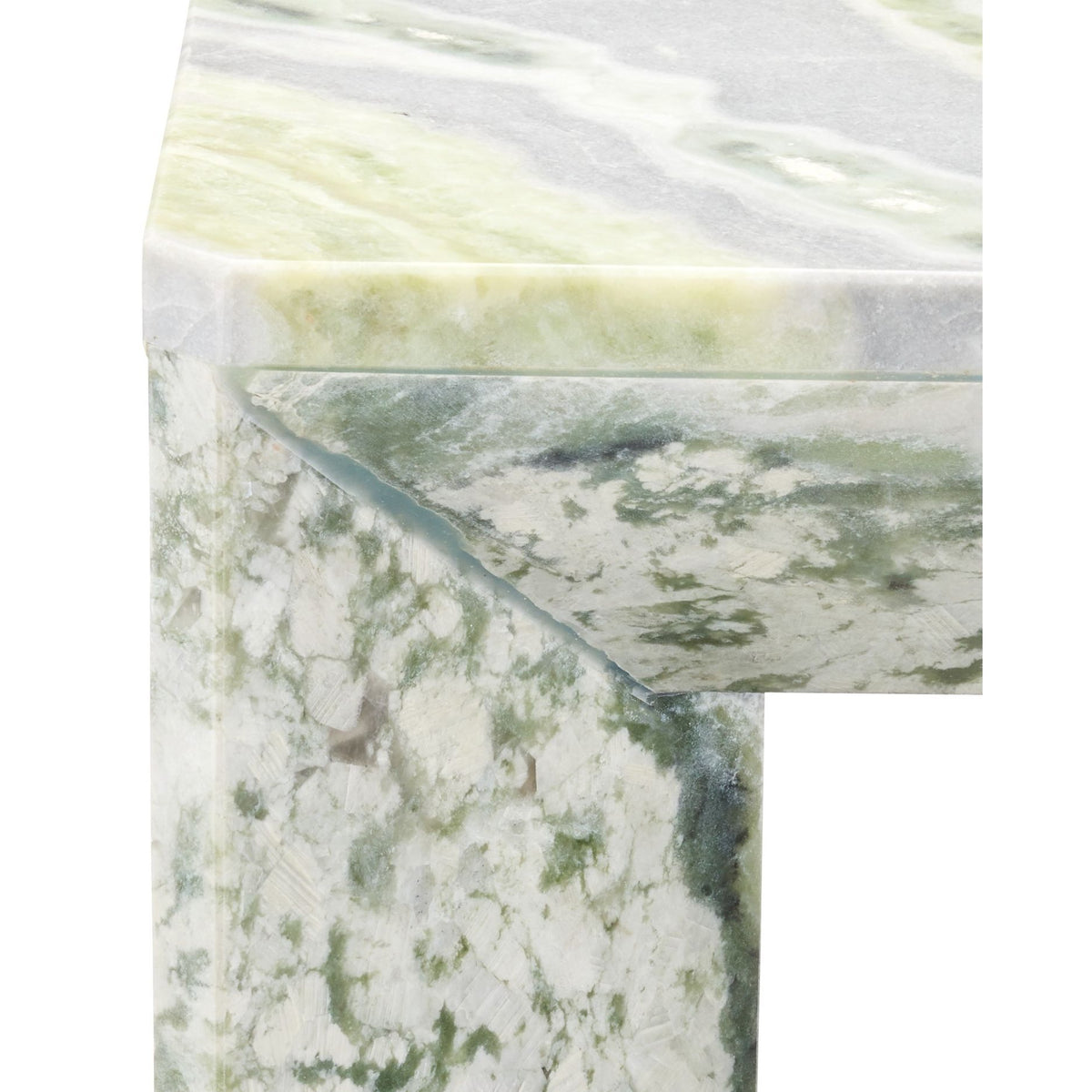 Currey and Company - 3000-0326 - Accent Table - Minerale Green Onyx Accent Table - Natural