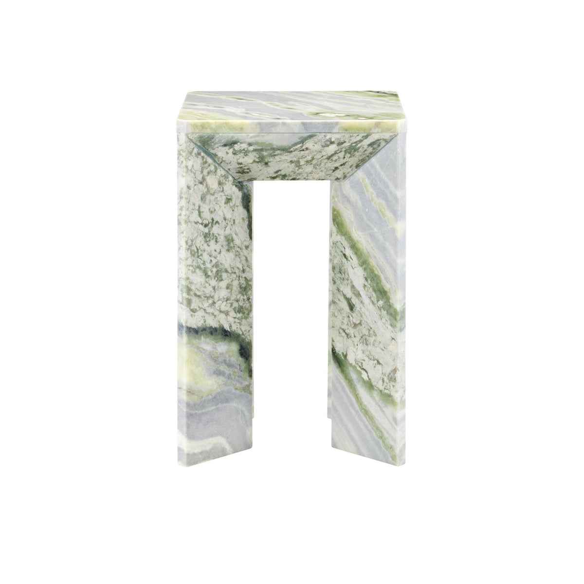 Currey and Company - 3000-0326 - Accent Table - Minerale Green Onyx Accent Table - Natural