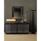 Currey and Company - 3000-0330 - Credenza - Mosaico - Ebony / Antique Mirror