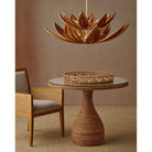 Currey and Company - 3000-0331 - Table d'entrée - Table d'entrée Dominique - Naturel / Transparent
