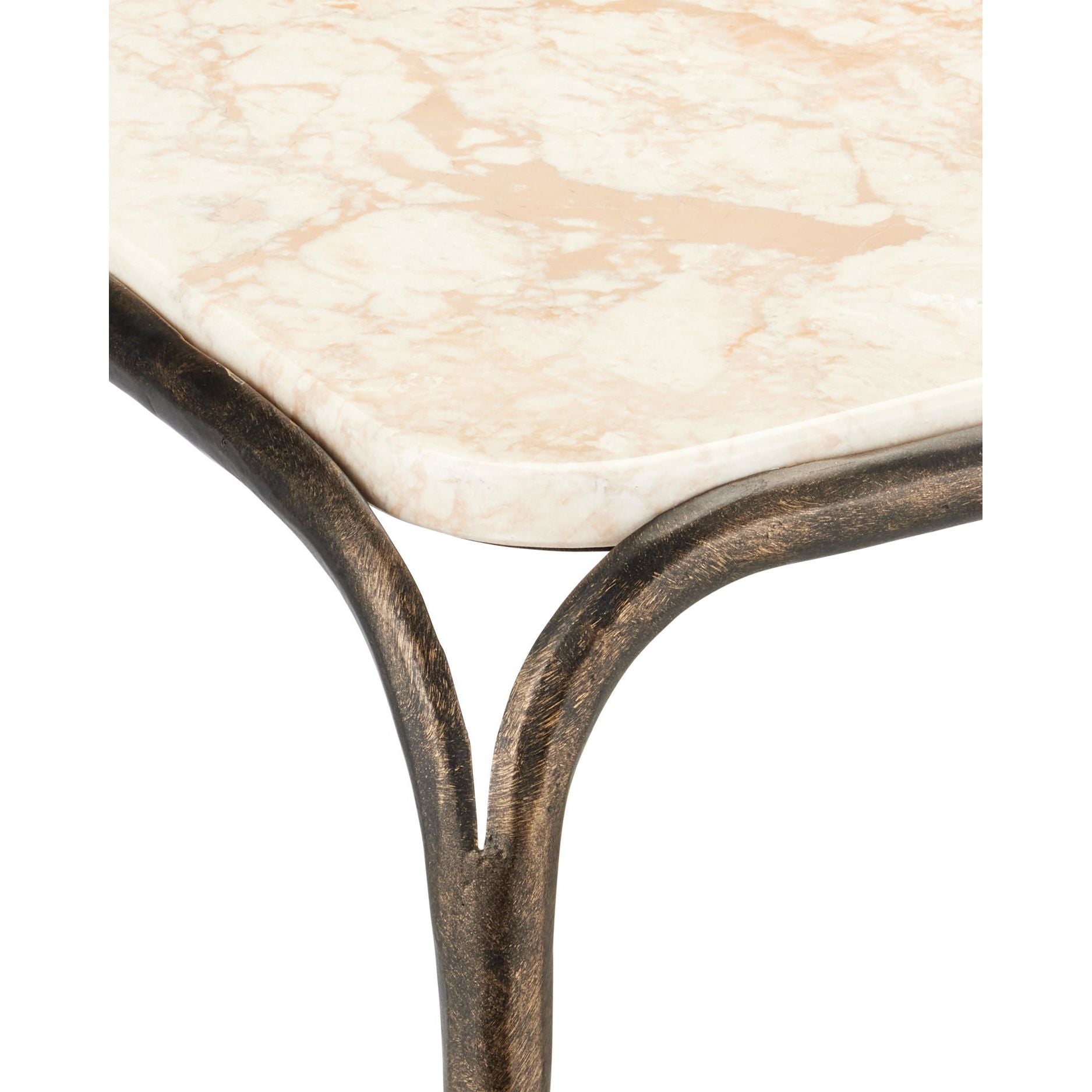Currey and Company - 4000-0219 - Console Table - Crema - Natural / Bronze