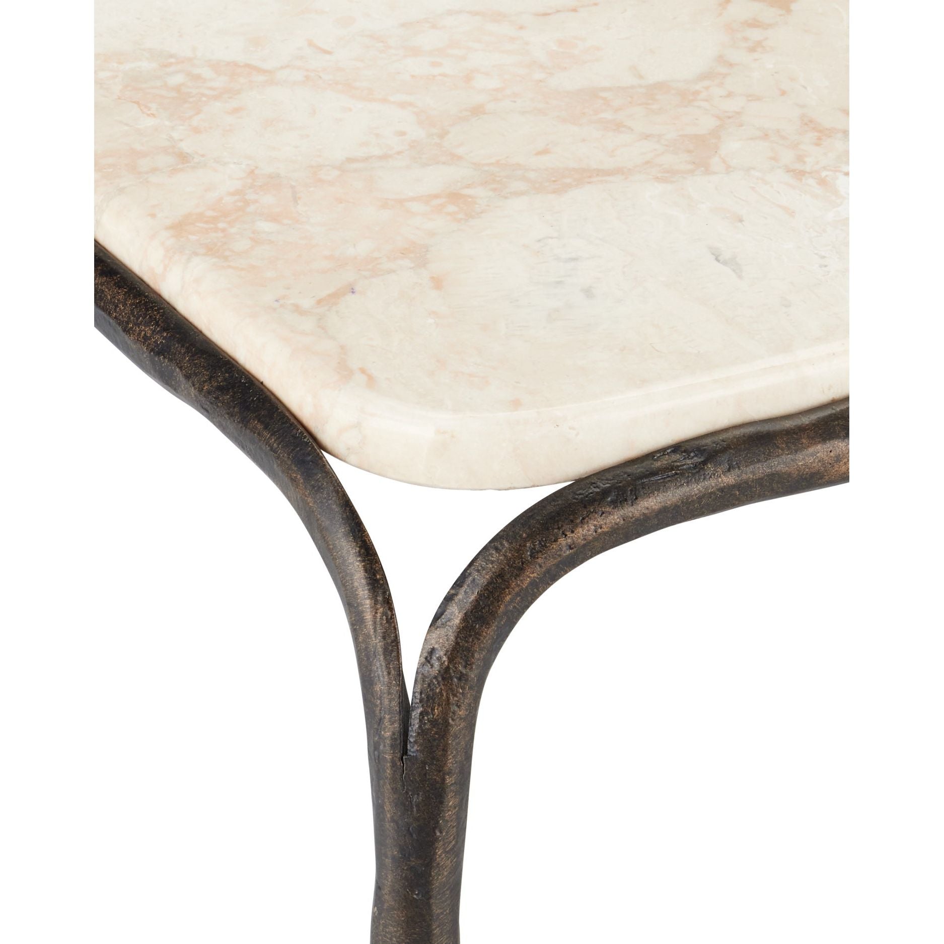 Currey and Company - 4000-0220 - Table basse - Crema - Naturel / Bronze