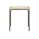 Currey and Company - 4000-0221 - Side Table - Crema - Natural / Bronze