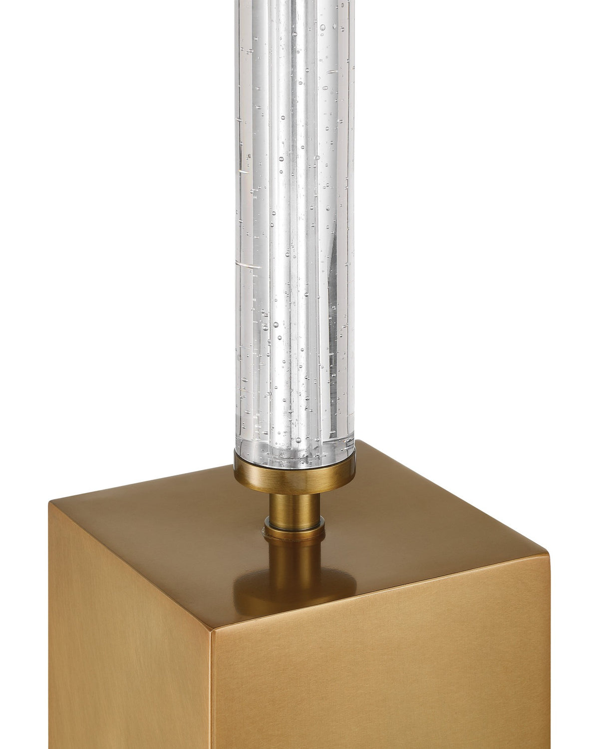 Currey and Company - 4000-0223 - Table basse - Table basse Désirée - Transparent / Laiton antique