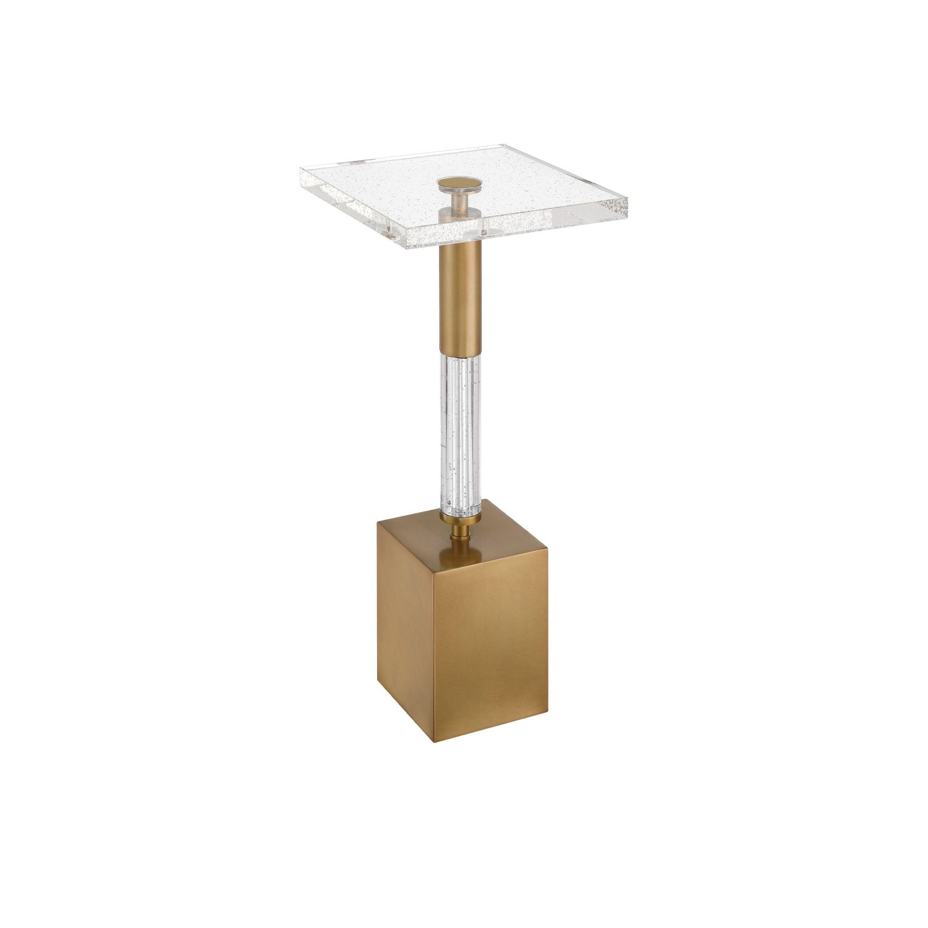 Currey and Company - 4000-0223 - Table basse - Table basse Désirée - Transparent / Laiton antique