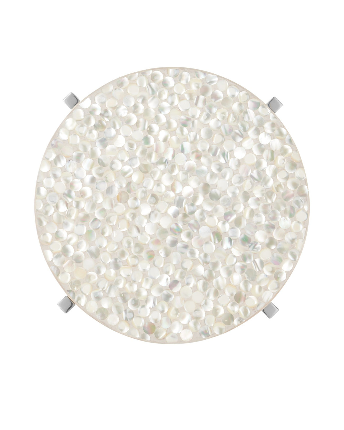 Currey and Company - 4000-0224 - Table basse - Gerri Dot - Nickel naturel/poli