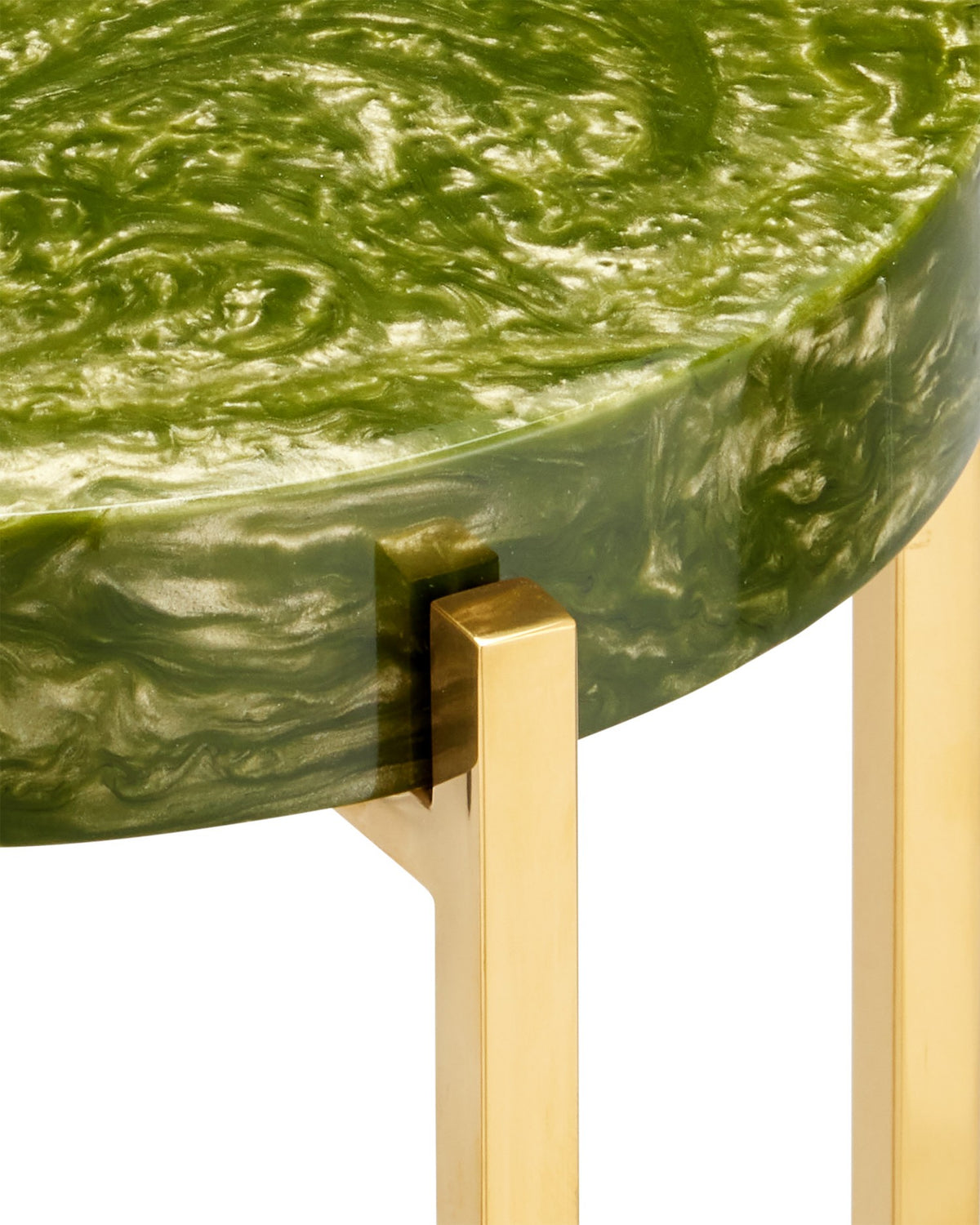 Currey and Company - 4000-0228 - Table à boissons - Rina - Vert / Laiton