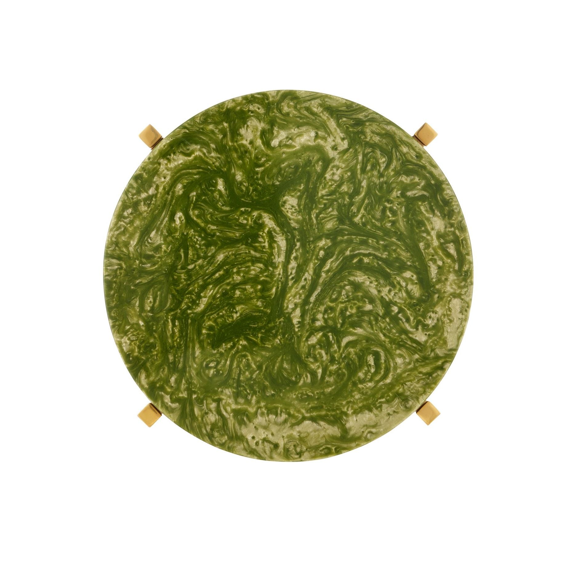 Currey and Company - 4000-0228 - Table à boissons - Rina - Vert / Laiton