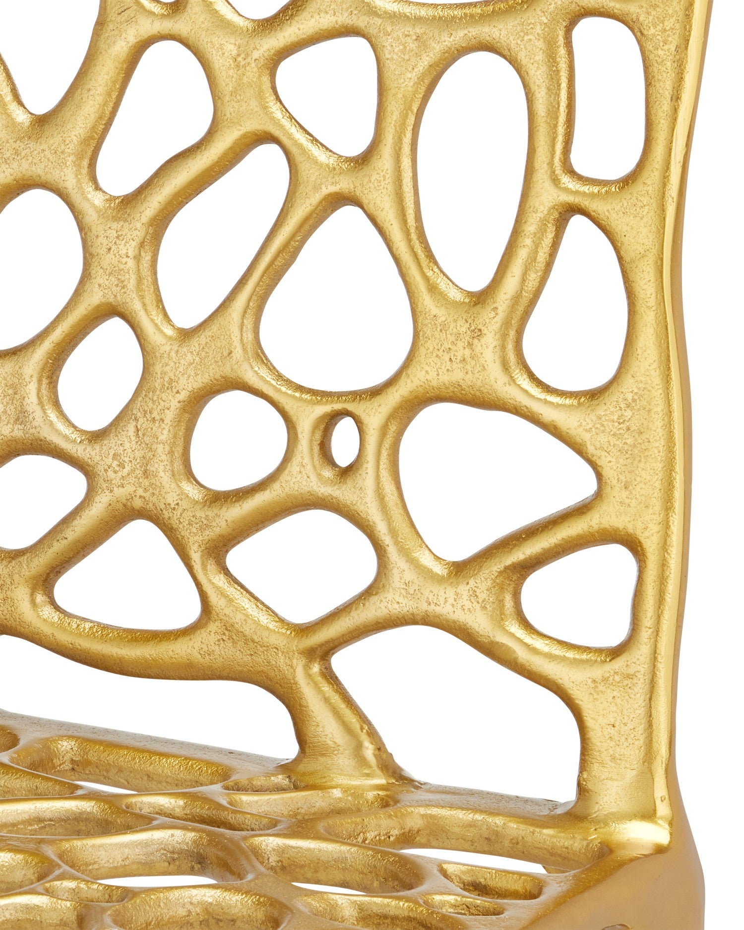 Currey and Company - 4000-0231 - Side Chair - Honeycomb - Gold