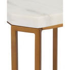 Currey and Company - 4000-0235 - Table basse - Table basse Ocho Marble - Blanc / Laiton antique