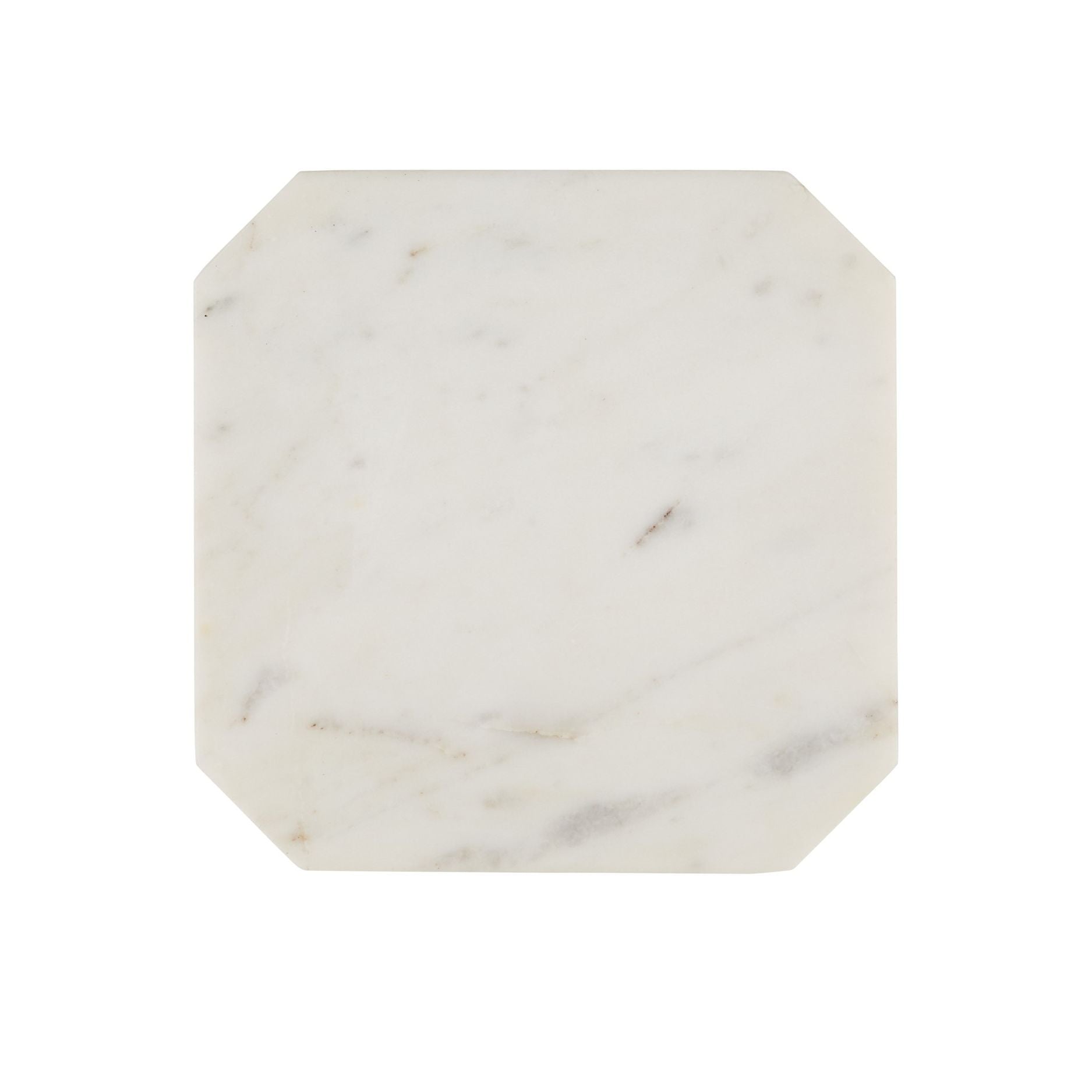 Currey and Company - 4000-0235 - Table basse - Table basse Ocho Marble - Blanc / Laiton antique