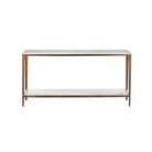 Currey and Company - 4000-0238 - Console Table - Oblique - Natural / Antique Brass