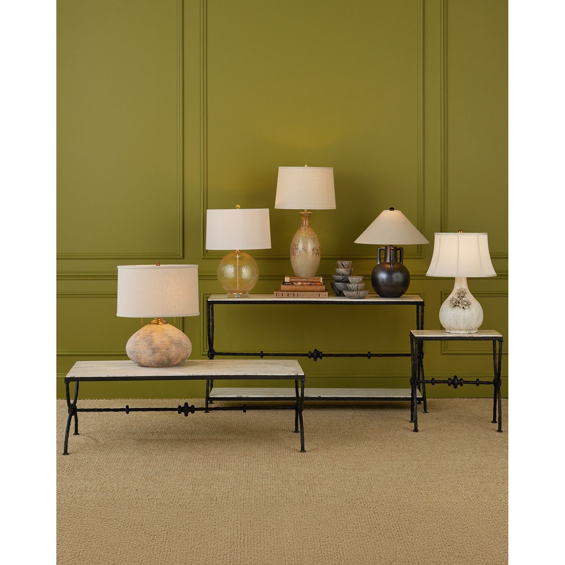 Currey and Company - 4000-0243 - Table d'appoint - Agora - Bronze naturel/rustique