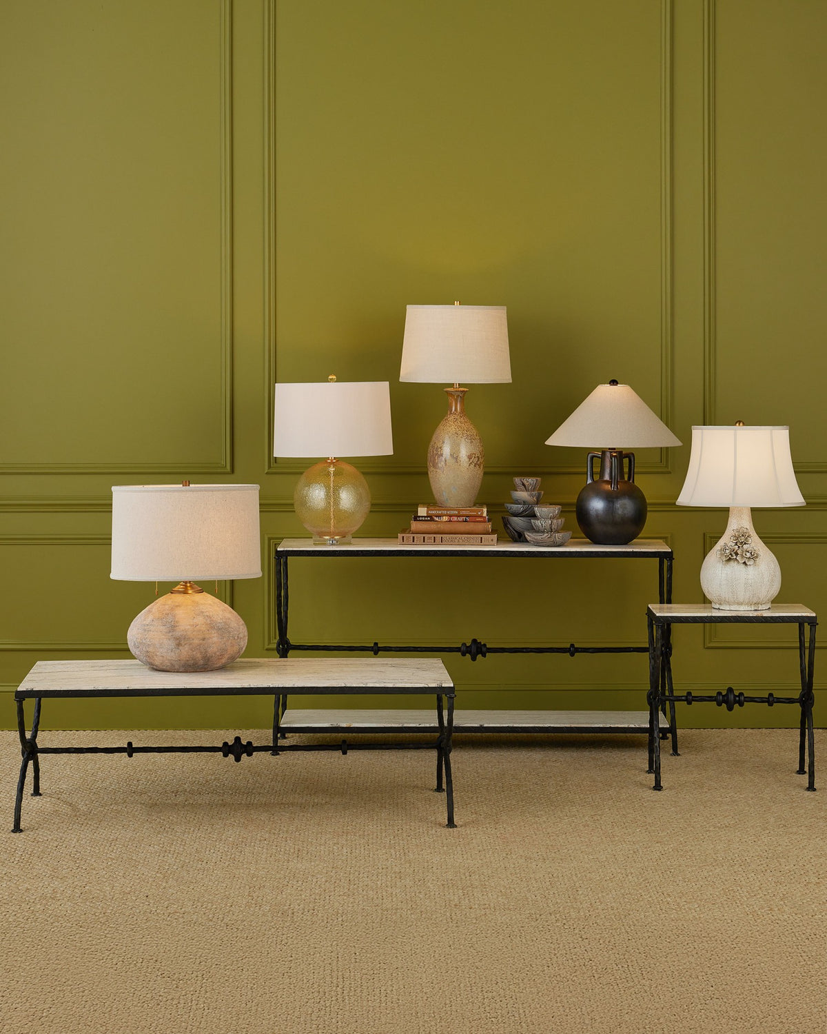 Currey and Company - 4000-0243 - Table d'appoint - Agora - Bronze naturel/rustique