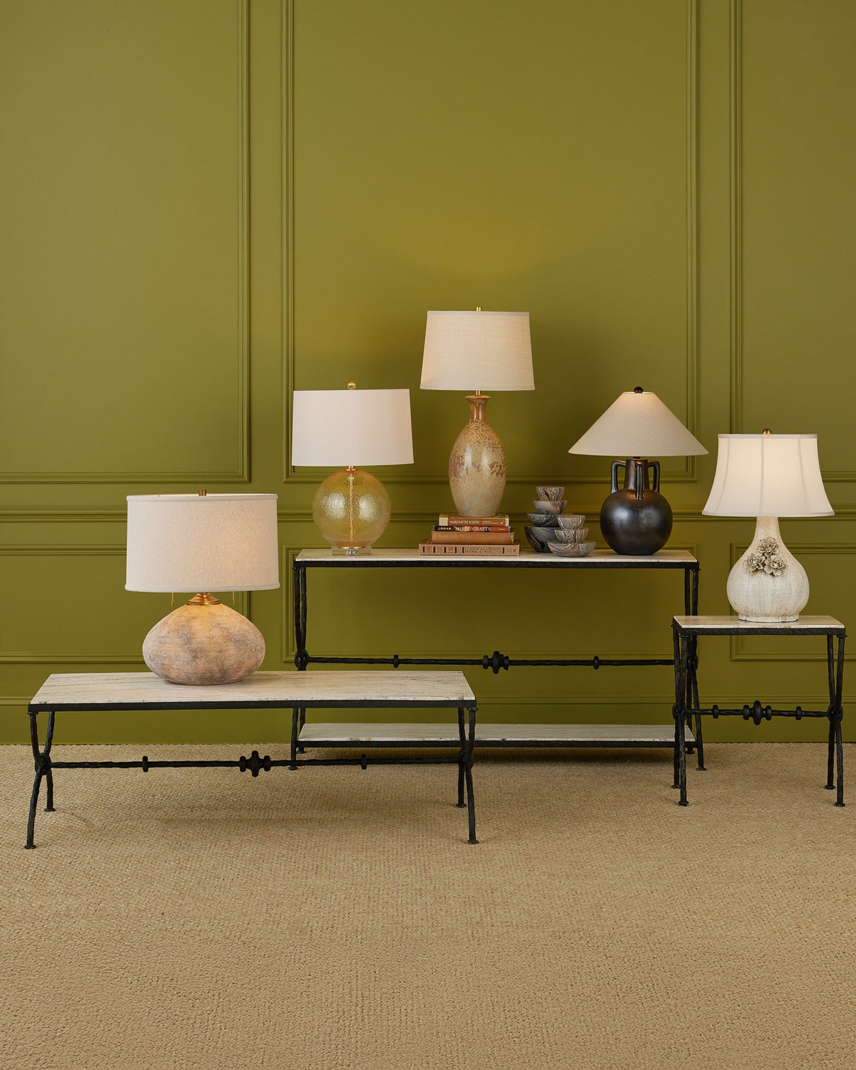 Currey and Company - 4000-0244 - Table basse - Agora - Bronze naturel/rustique