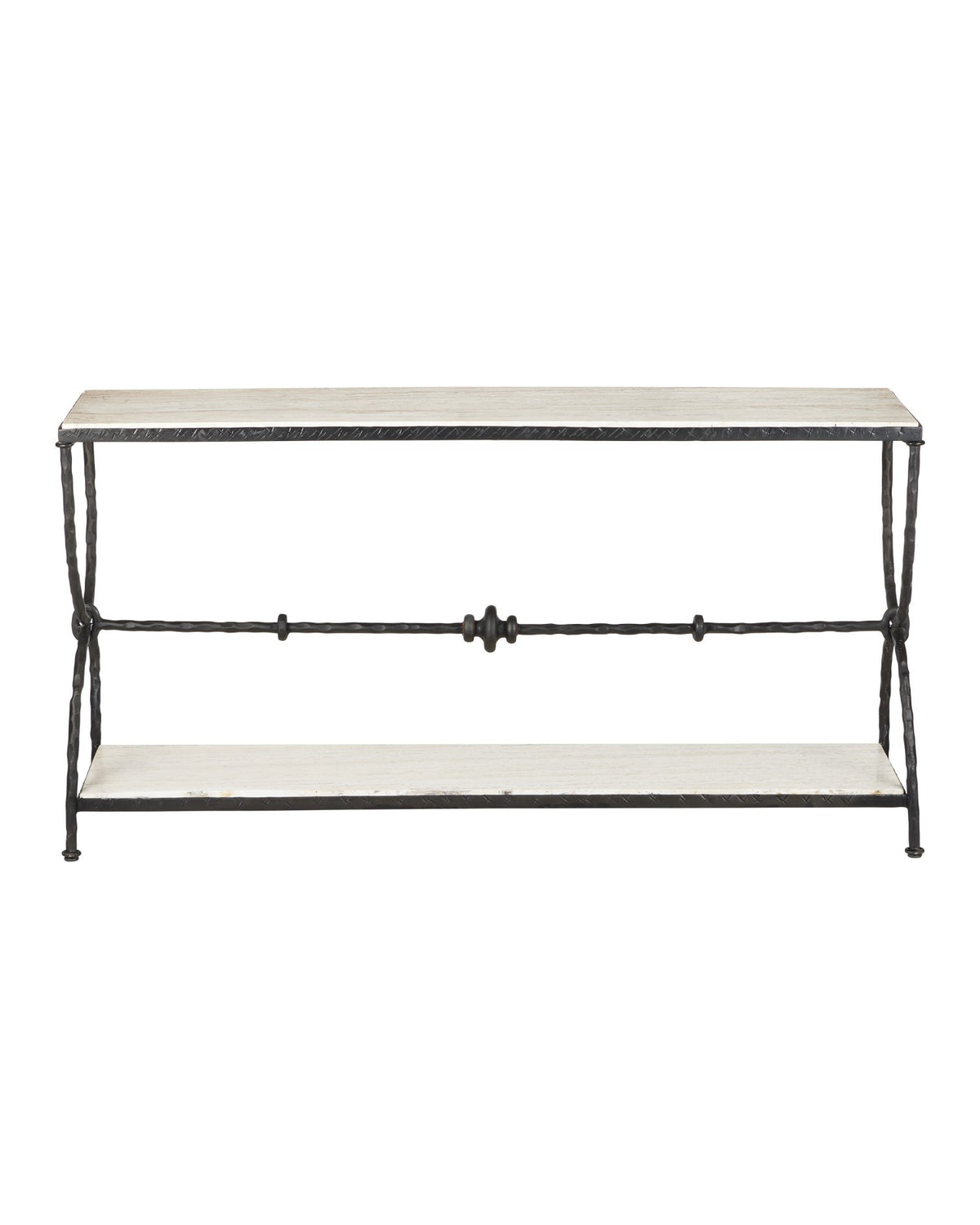 Currey and Company - 4000-0245 - Console Table - Agora - Natural / Rustic Bronze