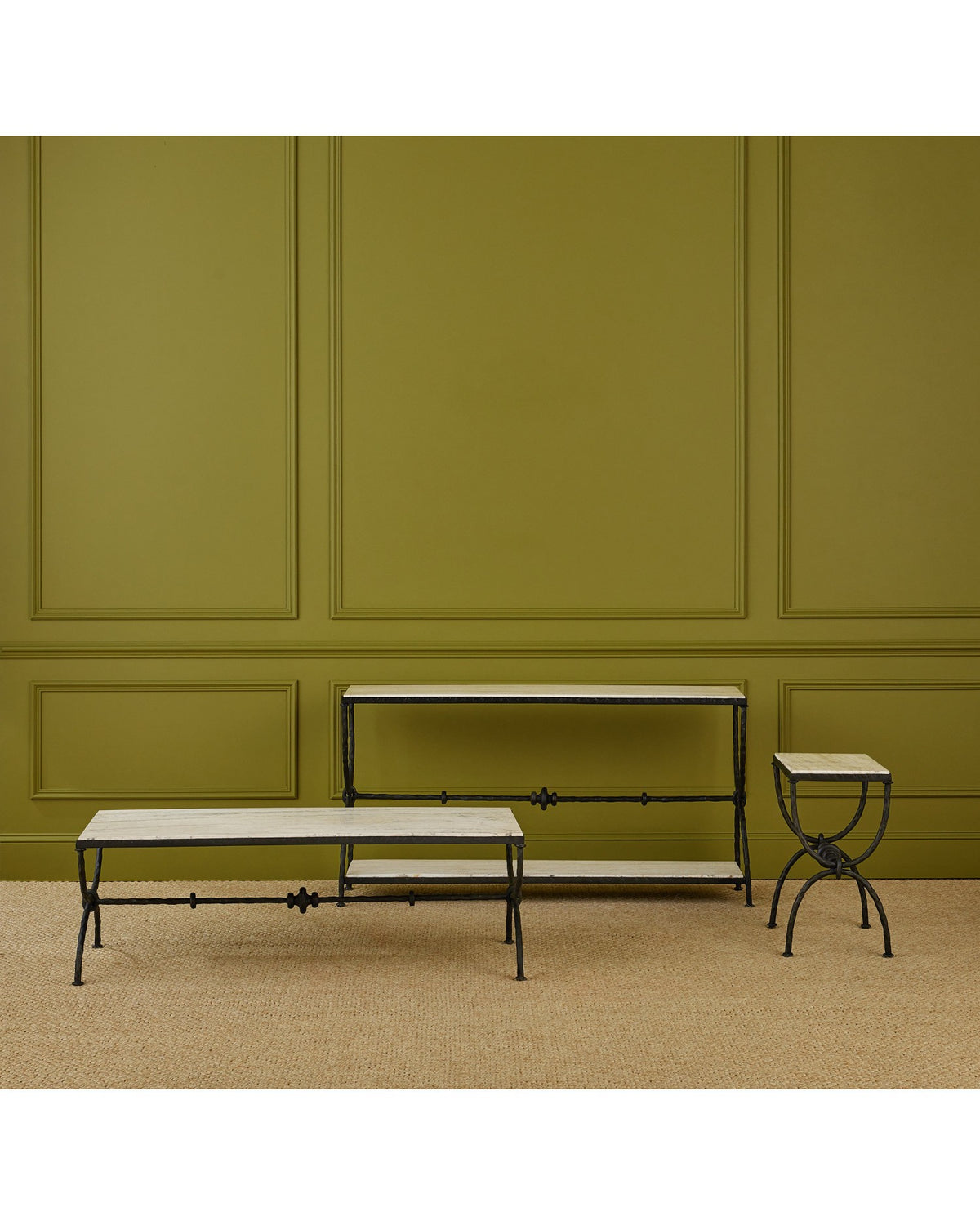 Currey and Company - 4000-0245 - Console Table - Agora - Natural / Rustic Bronze