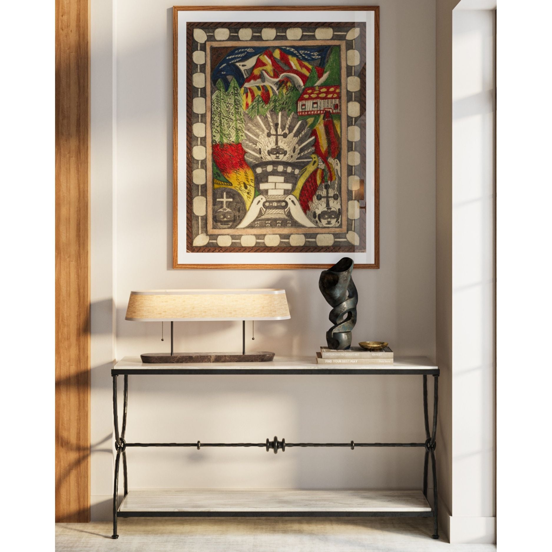 Currey and Company - 4000-0245 - Console - Agora - Bronze naturel/rustique