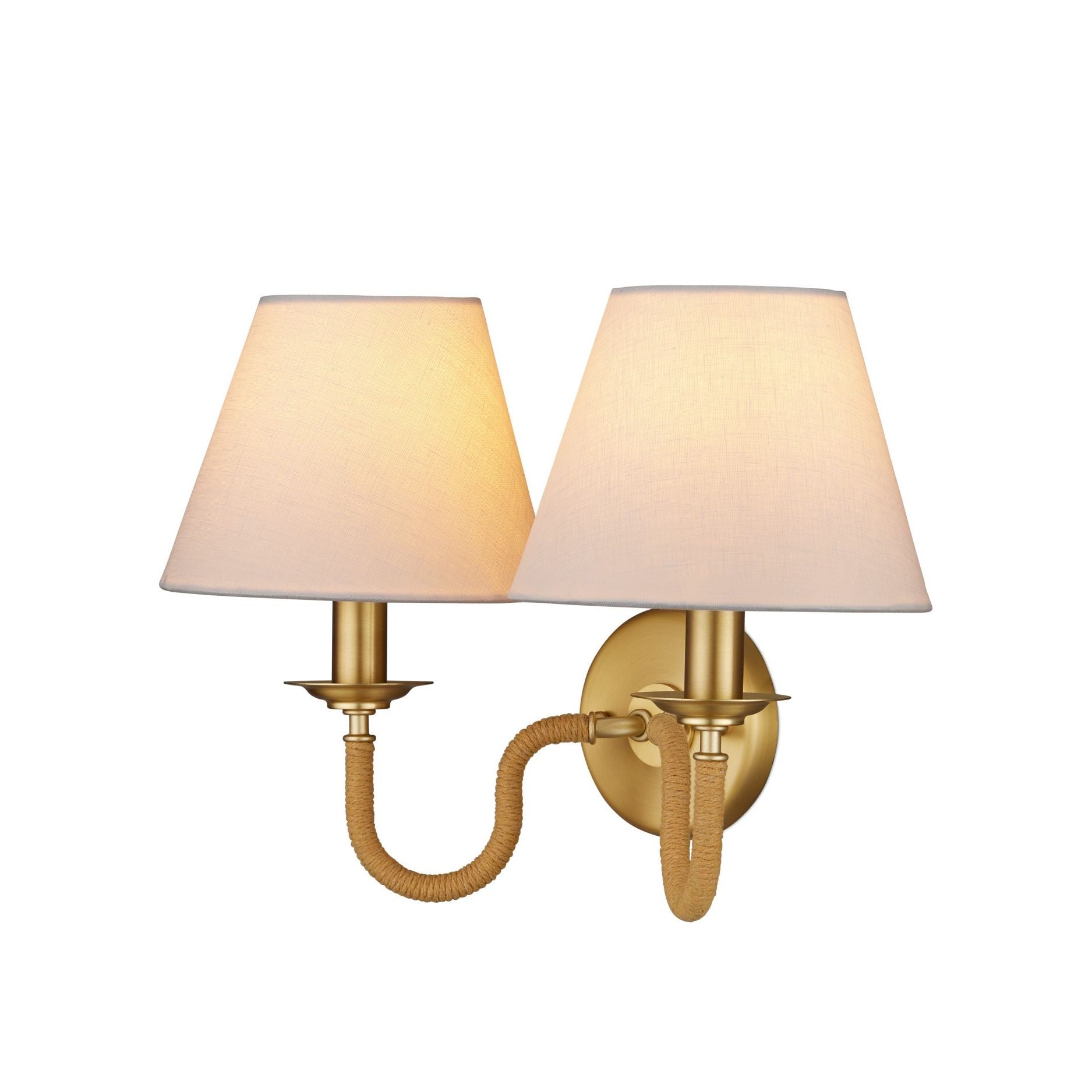 Currey and Company - 5000-0274 - Deux lumières Murale - Adala Brass Murale - Laiton naturel / brossé