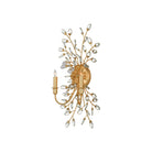 Currey and Company - 5000-0275 - Deux lumières Murale Myosotis - Transparent / Feuille d'or chinoise