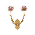 Currey and Company - 5000-0278 - Deux lumières Murale - Marilee - Feuille rose / or hollandais