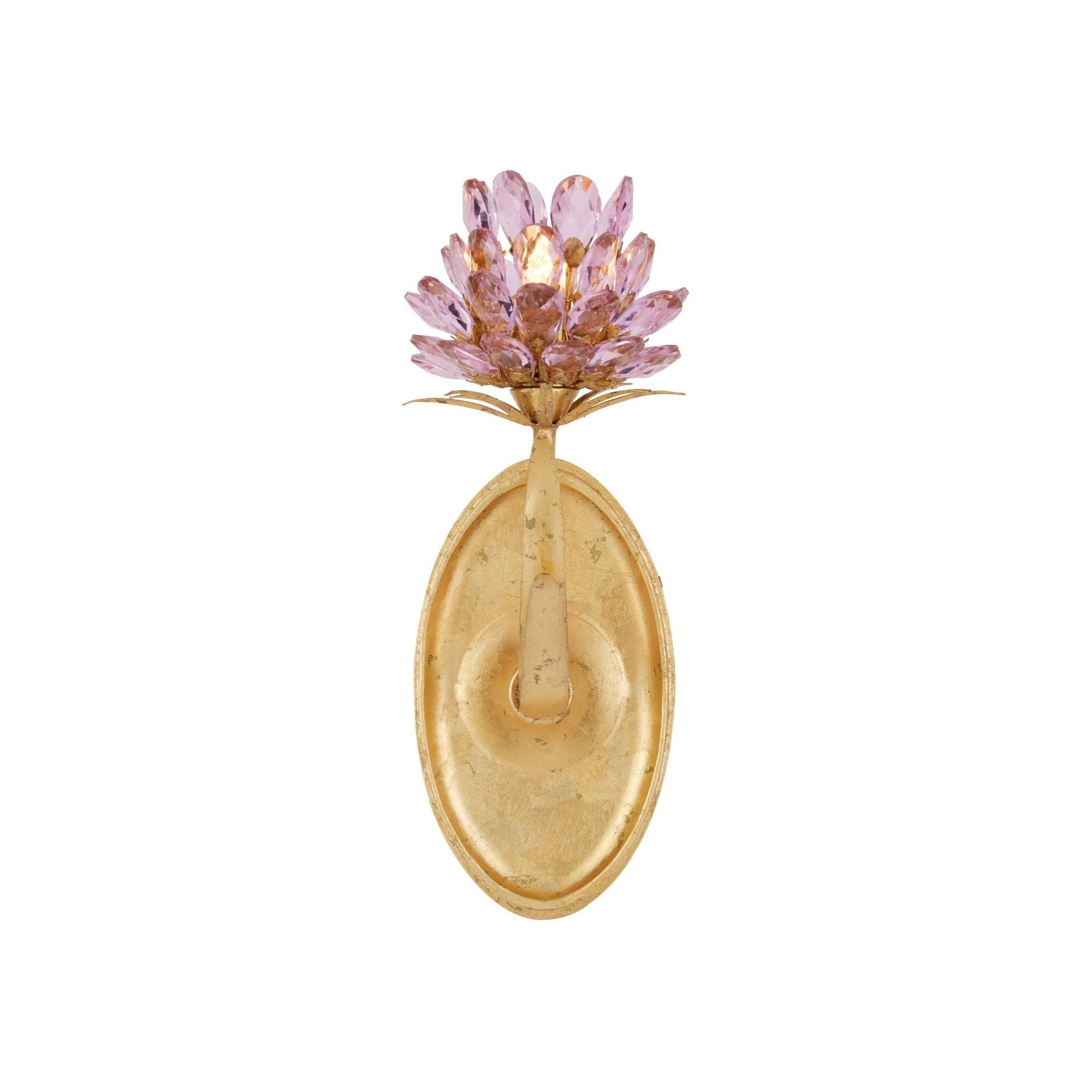 Currey and Company - 5000-0279 - Une lumière Murale - Marilee - Feuille rose / or hollandais