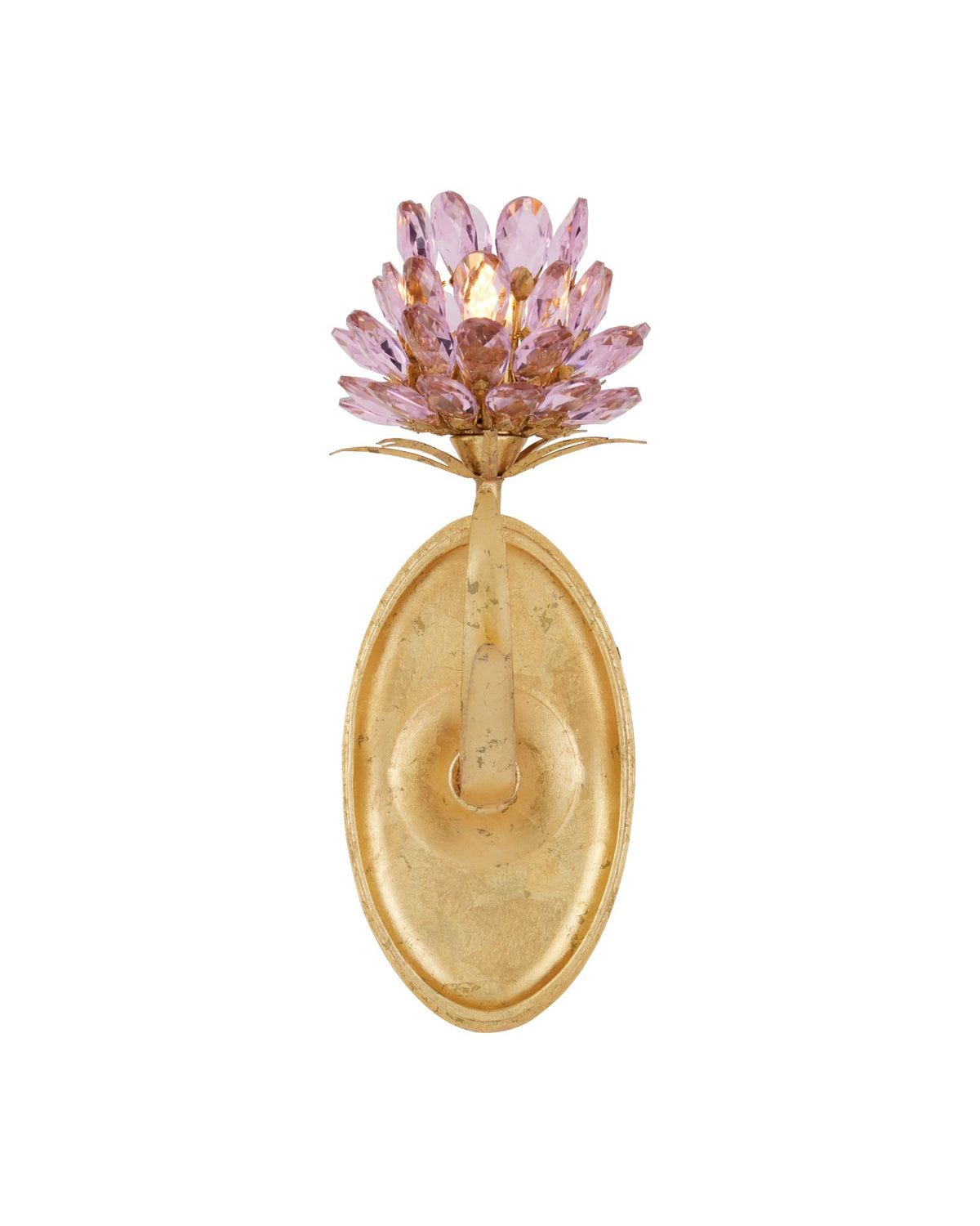 Currey and Company - 5000-0279 - One Light Wall Sconce - Marilee - Pink / Dutch Gold Leaf