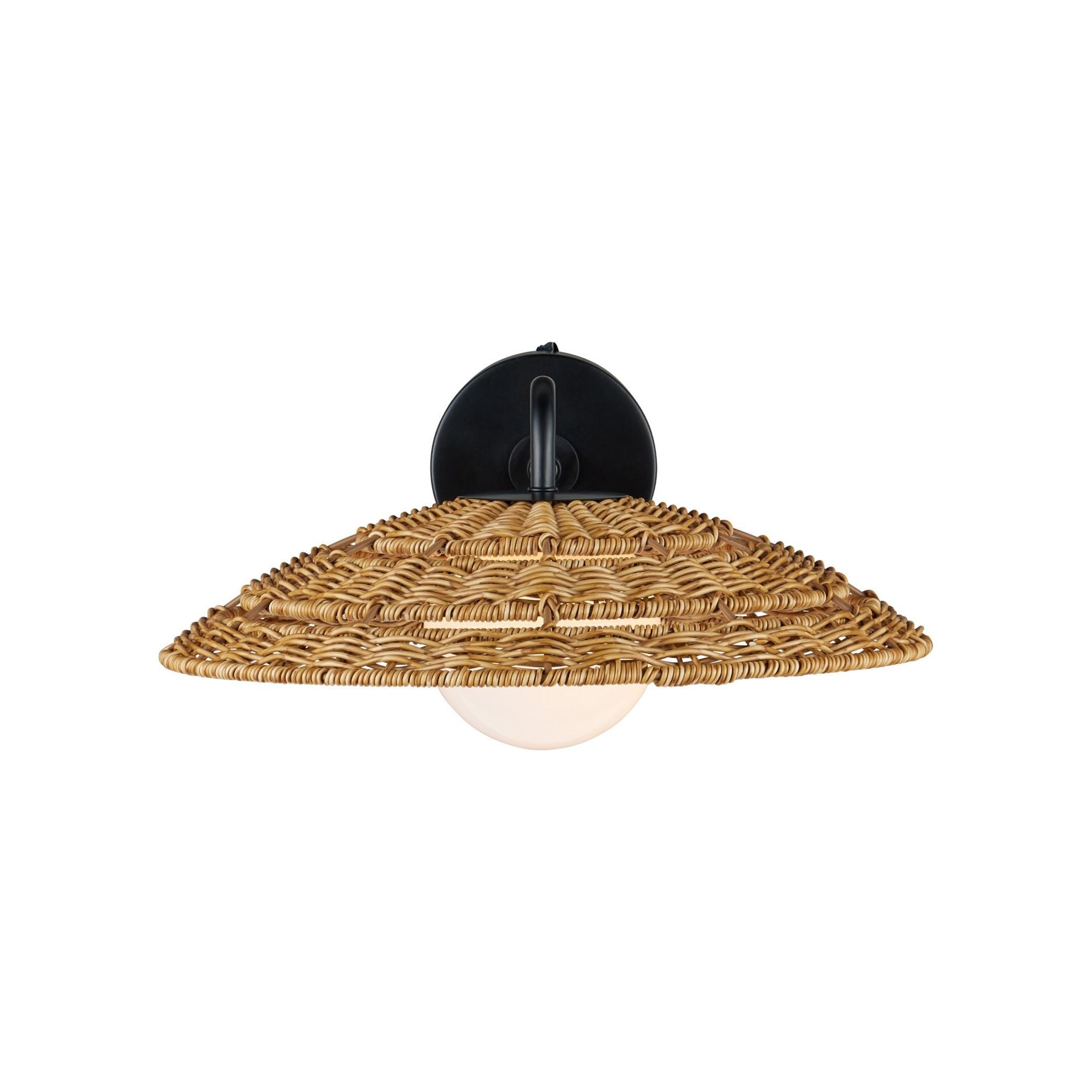 Currey and Company - 5500-0059 - Une lumière Murale - Barbarie - Naturel / Noir / Blanc givré