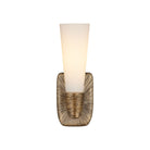 Currey and Company - 5800-0067 - Une lumière Murale - Bonaz - Blanc opaque / Laiton antique