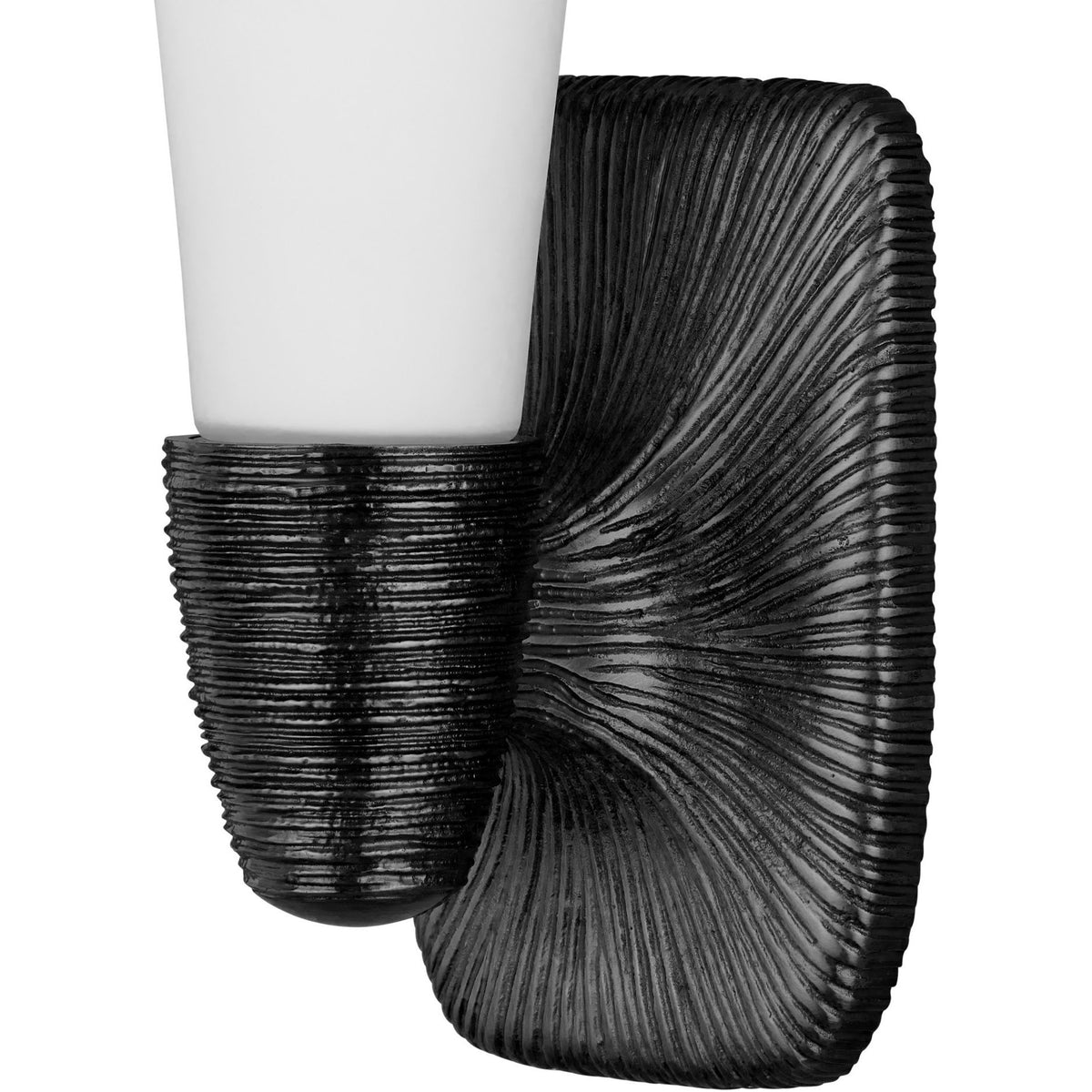 Currey and Company - 5800-0068 - One Light Wall Sconce - Bonaz - Opaque White / Oil Rubbed Bronze