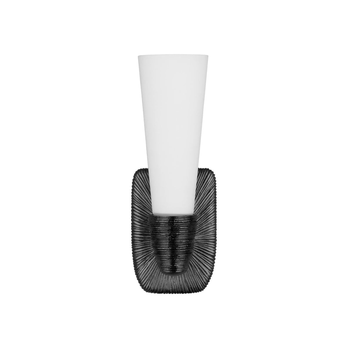 Currey and Company - 5800-0068 - One Light Wall Sconce - Bonaz - Opaque White / Oil Rubbed Bronze