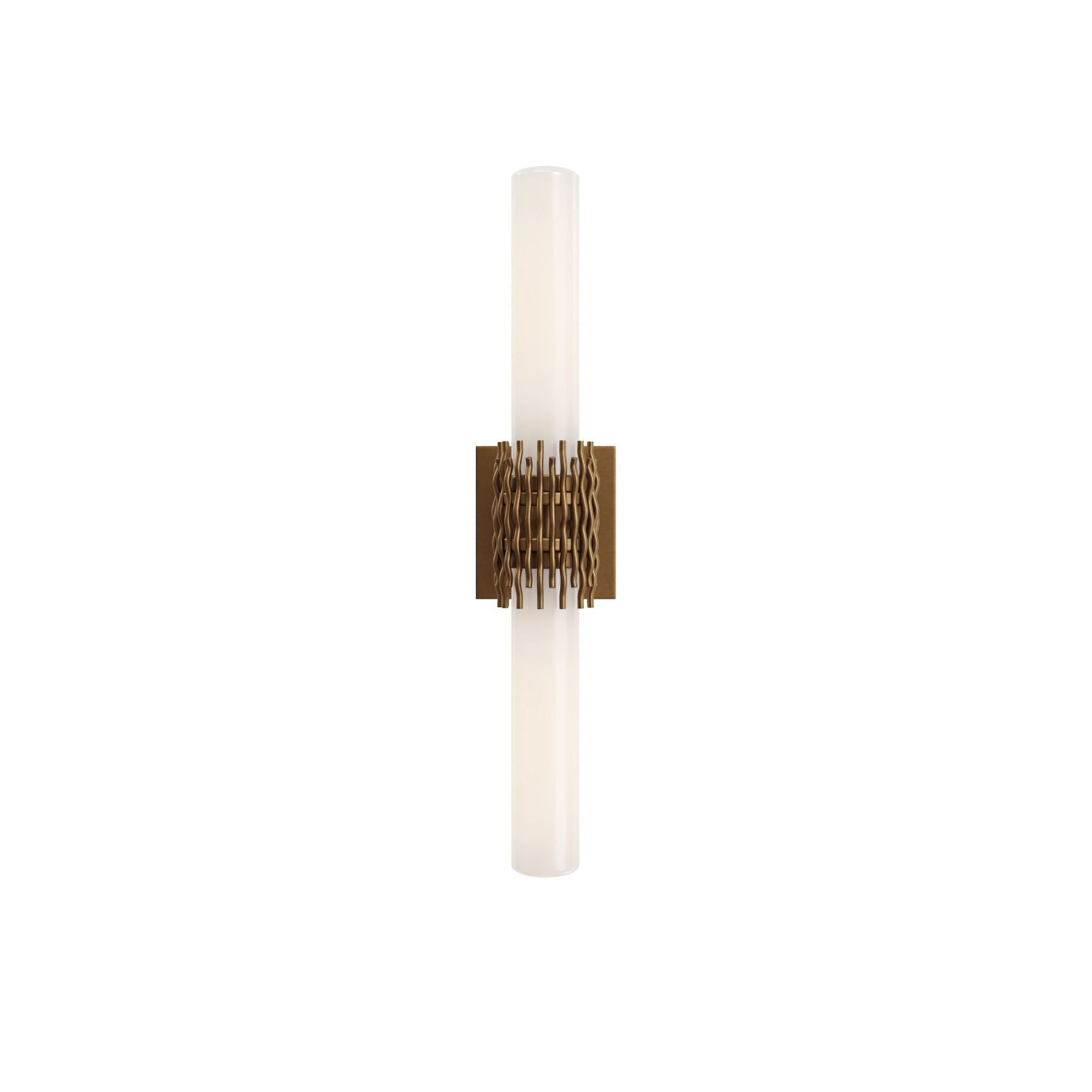 Currey and Company - 5800-0069 - Deux lumières Murale - Brietta - Blanc opaque / Laiton antique