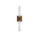 Currey and Company - 5800-0069 - Deux lumières Murale - Brietta - Blanc opaque / Laiton antique