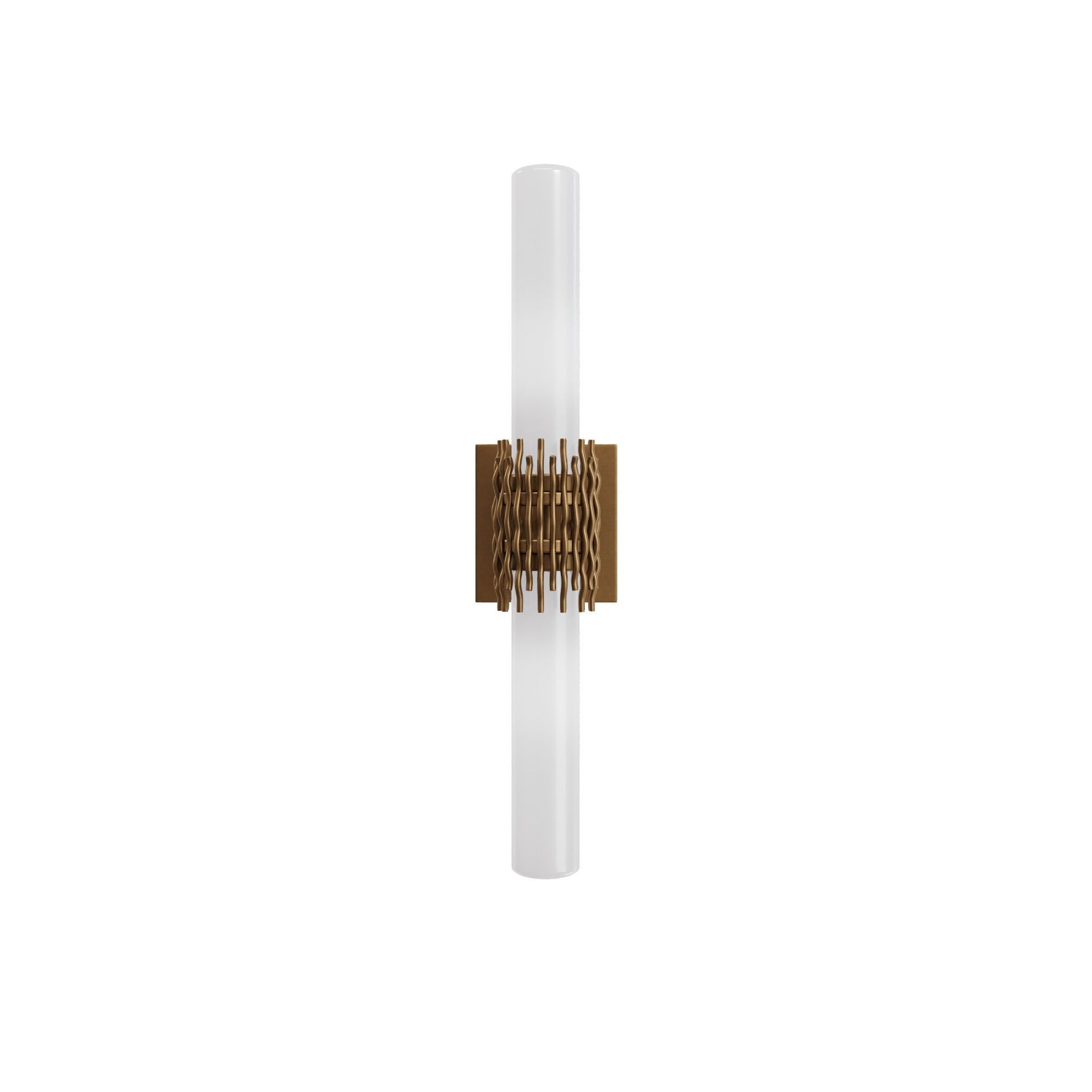 Currey and Company - 5800-0069 - Deux lumières Murale - Brietta - Blanc opaque / Laiton antique