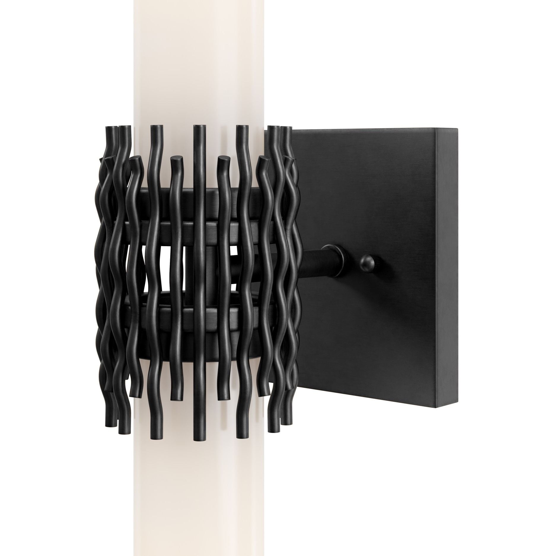 Currey and Company - 5800-0071 - Deux lumières Murale - Brietta - Blanc opaque / Bronze huilé