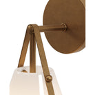 Currey and Company - 5800-0072 - Une lumière Murale - Bronwen - Blanc opaque / Laiton antique