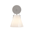 Currey and Company - 5800-0073 - Une lumière Murale - Bronwen - Blanc opaque / Nickel poli