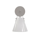 Currey and Company - 5800-0073 - Une lumière Murale - Bronwen - Blanc opaque / Nickel poli