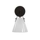 Currey and Company - 5800-0074 - Une lumière Murale - Bronwen - Blanc opaque / Bronze huilé