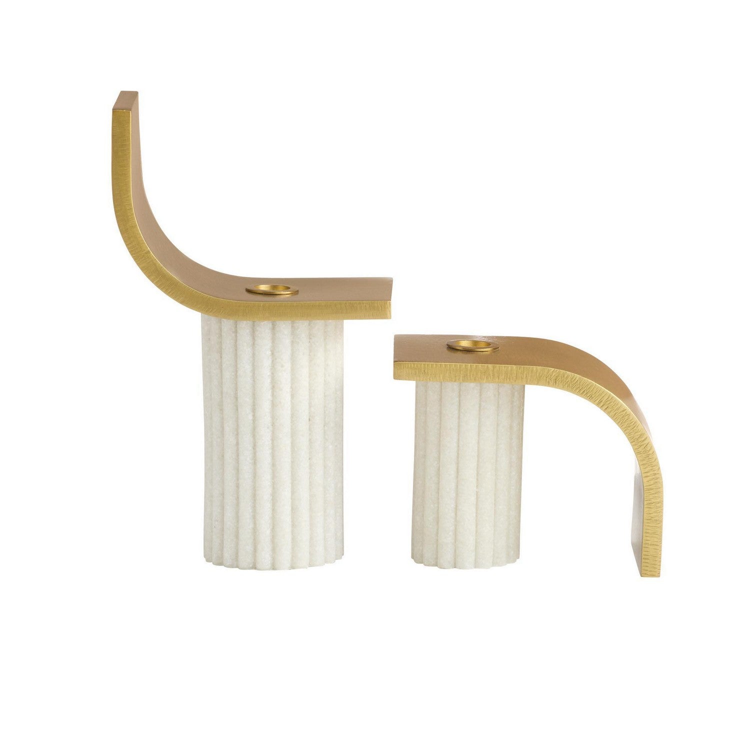 Arteriors - ACC03 - Bougeoirs, lot de 2 - Ivanna - Ivoire