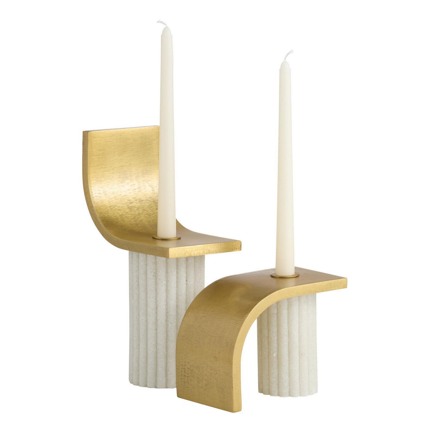 Arteriors - ACC03 - Bougeoirs, lot de 2 - Ivanna - Ivoire