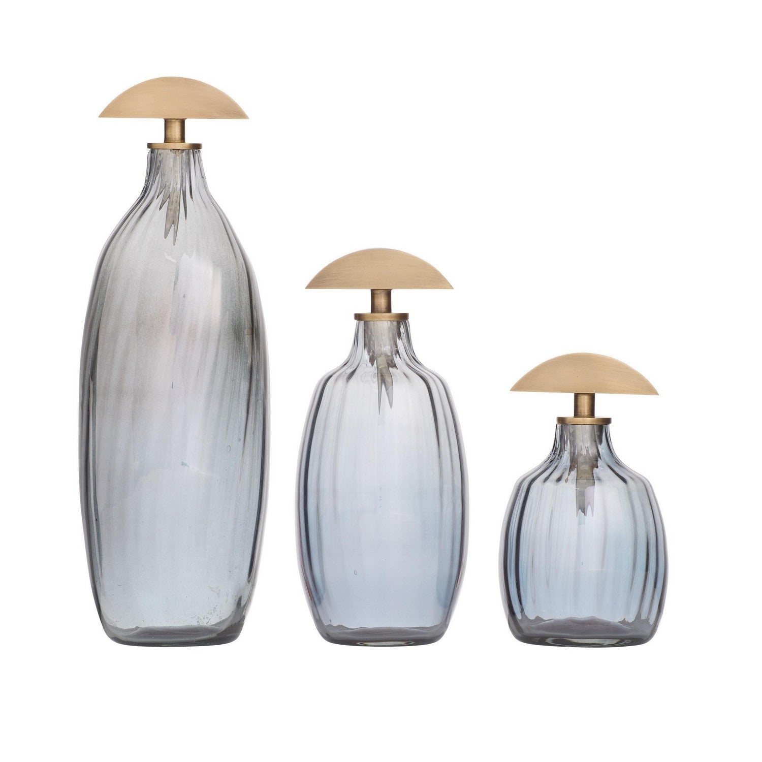 Arteriors - ARI22 - Decanters, Set of 3 - Karis - Blue Smoke Luster