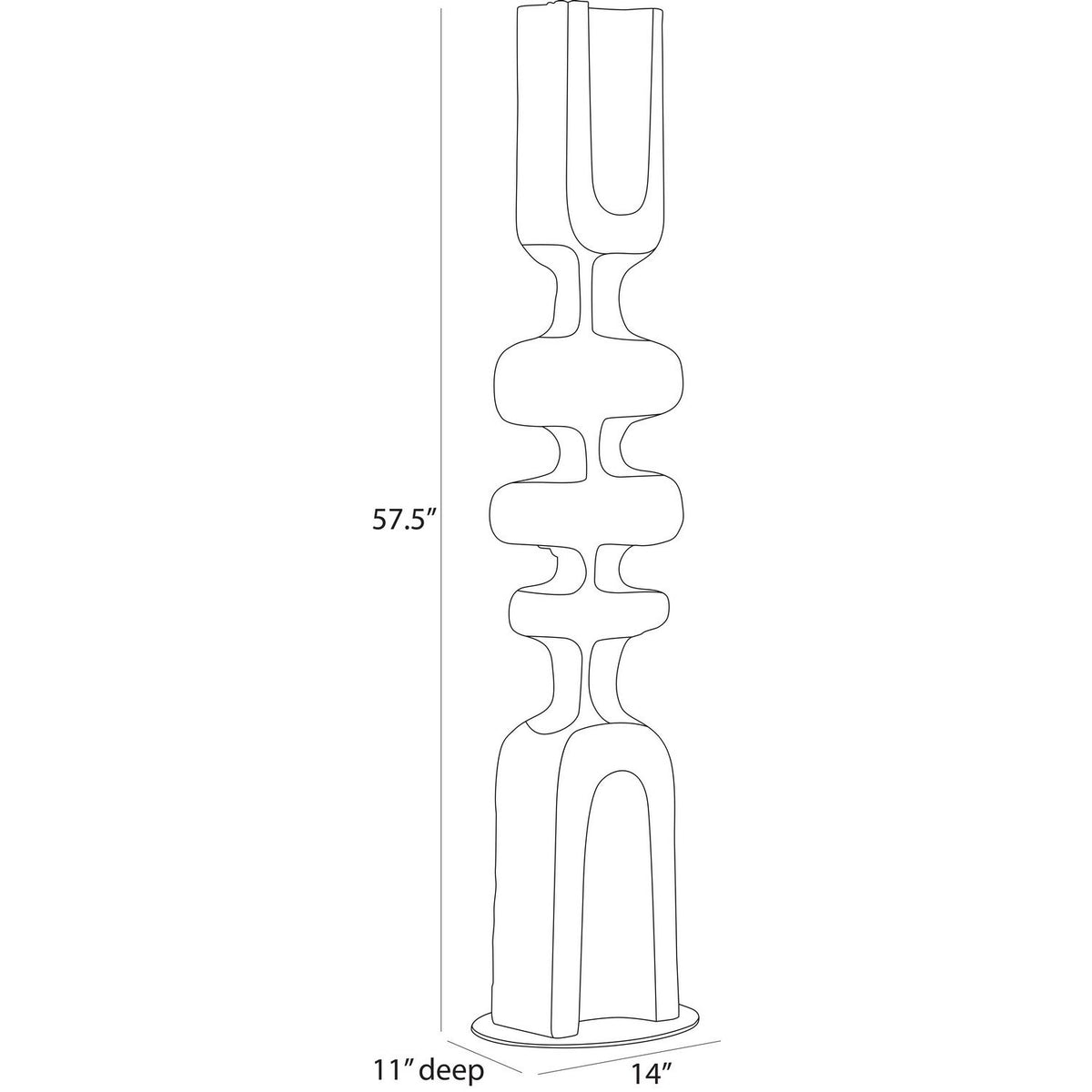 Arteriors - ASC37 - Floor Sculpture - Jayden - Ebony