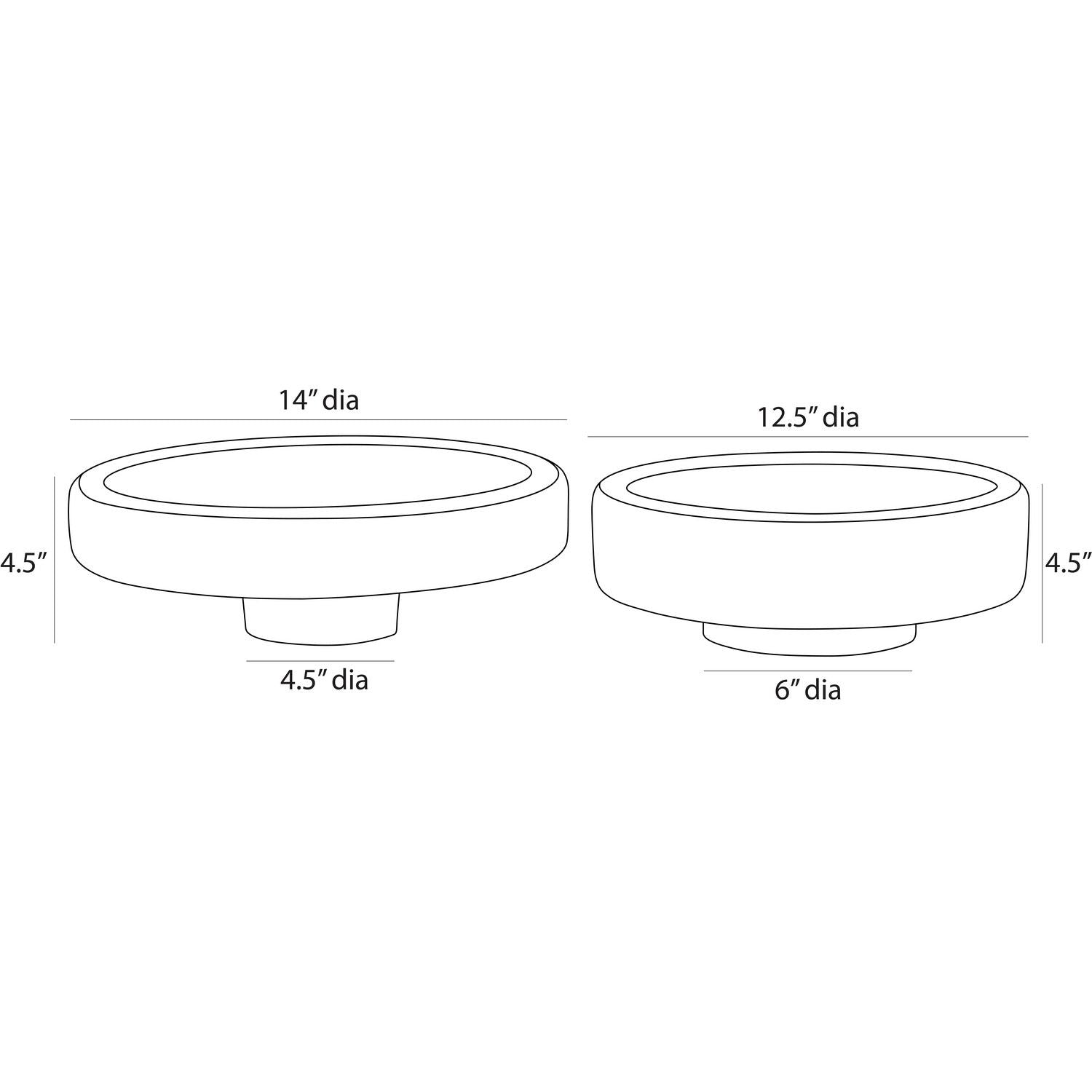 Arteriors - ATE04 - Centres de table, lot de 2 - Izzy - Nuage d'orage